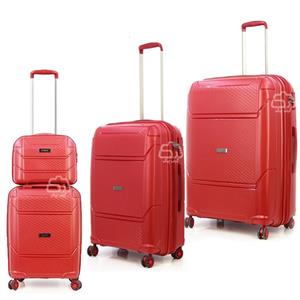 ست چمدان مسافرتی پلی پروپیلن rower کد HA105 با ساک لوازم آرایشی