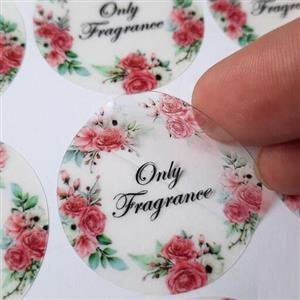 چاپ 1000 عدد لیبل شیشه ای دایره ای - قطر 5.5 ( 8.5x9.6 )