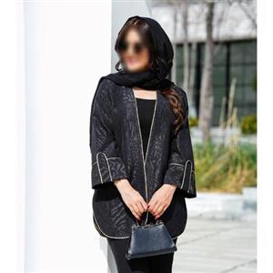 مانتو کتی ژاکارد مغزی دوزی ترک