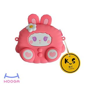 کیف سیلیکونی طرح خرگوش صورتی