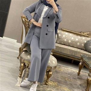 شیرین ست کت و شلوار مازراتی یقه ارشال زنانه