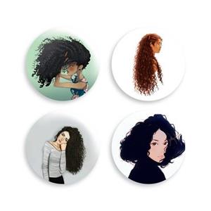 پیکسل اسی مدل دختر مو فرفری (curly Girl ) کد F-503 مجموعه 4 عددی