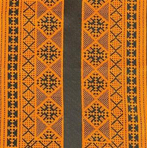 پنل پنج تکه بلوچی دوزی مناسب برروی لباس و مانتو- طرح چاپی کامپیوتری- رنگ قهوه ای