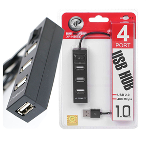 هاب 4 پورت کلیددار USB 2.0 ایکس پی XP H806E