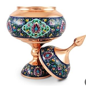 شکلات خوری مسی پایه دار مس وپرداز(ارتفاع 27) 
