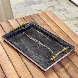 سینی پذیرایی مدل آنتیک جنس پی وی سی ضد خش قابل شستشو