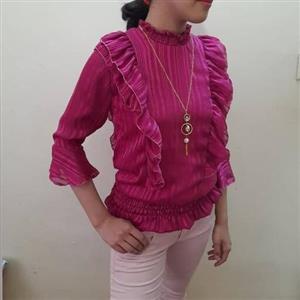 شومیز دخترانه حریر لمه دار