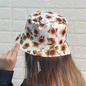 کلاه باکت کلاه تابستانی سرپوش دخترانه کلاه تایلندی کلاه لبه دار دخترانه کلاه زنانه کلاه آفتابگیر کلاه ساحلی کتان طرحدار