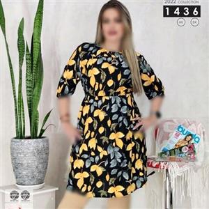 لباس مجلسی سایز بزرگ تونیک طرح برگ بیگ سایز 44تا 60