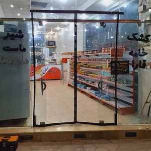 پرده مغناطیسی نایلونی عرض180در230 آهنربایی طلقی مشمایی