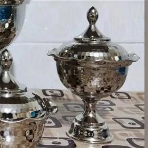 قندان مسی کروم پایه دار درجه یک ( قادر زنجان )