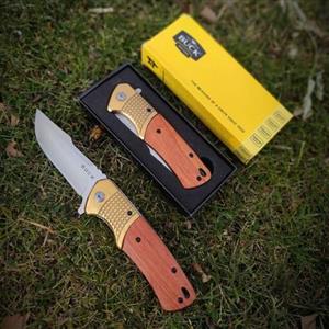 چاقو جیبی باک طلایی مدل fjd5