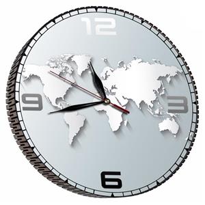 ساعت دیواری  نقشه جهان
