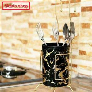 جاقاشقی آویز ماربل رنگ بندی سفید ومشکی وطوسی