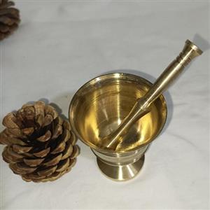 هاونگ نقلی  (زعفران ساب) برنجی سایز 1