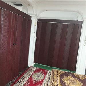 درب آکاردئونی چرم بافت مصنوعی