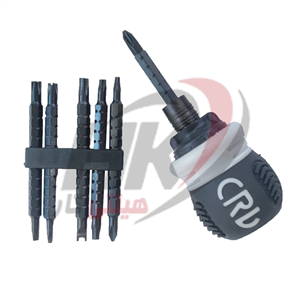 ست 13 عددی سری پیچ گوشتی و جغجغه مشتی CRV مدل S2