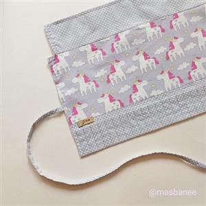 جامدادی رولی پارچه ای24 تایی یونیکورن توسی با جامدادی