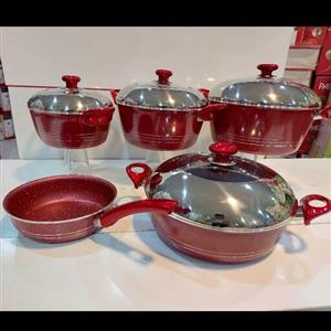 سرویس قابلمه 9 پارچه آذین درب استیل و دسته های باکالیت نسوز