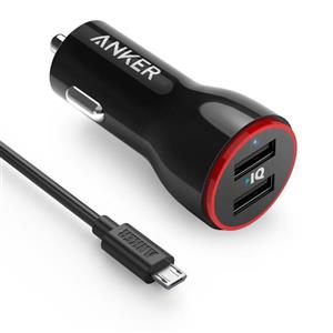 شارژر فندکی ۲۴واتی انکر مدل Anker B2310 PowerDrive 2 