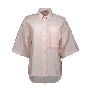 شومیز آستین کوتاه زنانه نیزل مدل 0108-050 رنگ صورتی Nizel P01200205092040108 Short Sleeve Shirt For Women 