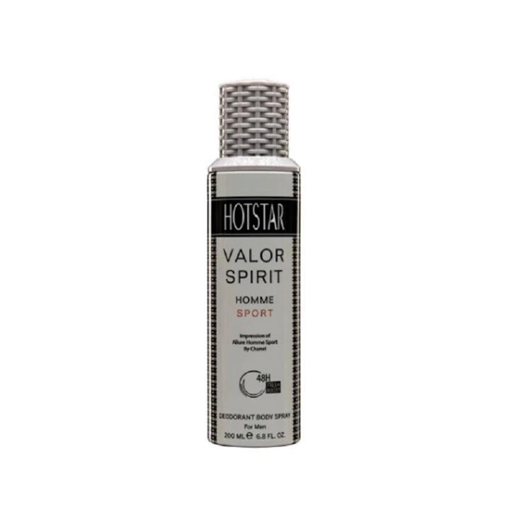 اسپری دئودورانت مردانه هات استار مدل Valor Spirit حجم 200 میلی لیتر