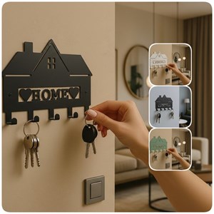 جاکلیدی فلزی مدل HOME