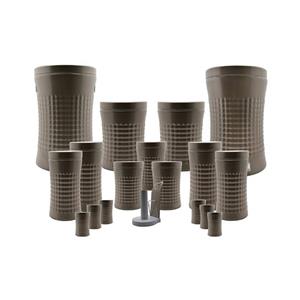 سرویس آشپزخانه 18 پارچه برند MGS مدل کریستالی تیتانیوم