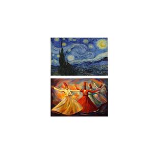 تابلو 2  تکه گالری هنری پیکاسو  طرح معروف ترین نقاشی های جهان کد PT139 