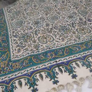 قلمکاری  سفره قلمکار اصفهان آبی 