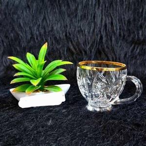 فنجان خورشیدی لب طلا