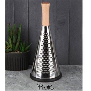 رنده هرمی دسته چوبی(سایز بزرگ)محصول وارداتی با کیفیتجنس استیل ابعاد:28*12