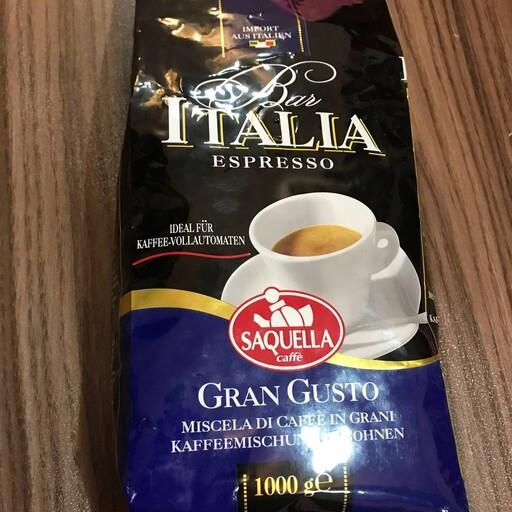 دانه قهوه ساکوئلا بار ایتالیا گرن گوستو - یک کیلوگرمی