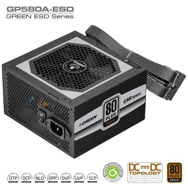 Green GP530A-EUD Semi Modular Computer Power Supply