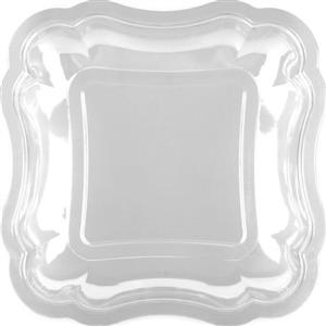 بشقاب یکبار مصرف طرح ارکیده بسته 200 عددی