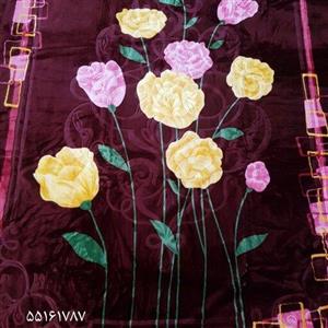 پتو یک نفره نرمینه نسیم گلدار گلبرجسته ساکدار با تراکم بالا