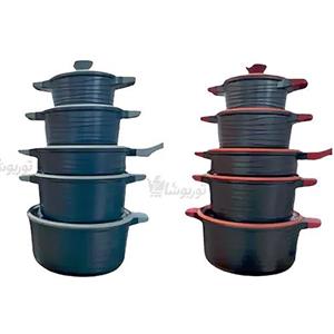 سرویس قابلمه و تابه گرانیت  10 پارچه بازرگانی زیو مدل 8690 