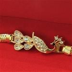 دستبند استیل دخترانه طلایی طرح طاووس کد4
