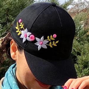 کلاه گلدوزی بیسبالی مشکی
