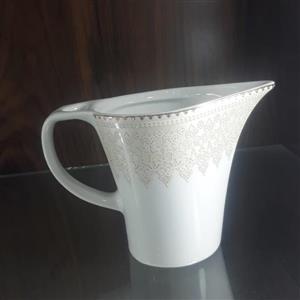 سس خوری چینی لورین مدل  گلشید فیروزه ای