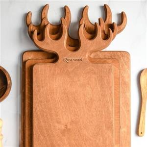 تخته سرو مستطیل شاخ گوزنی (بزرگ) 