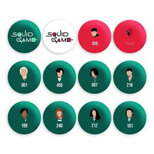 پیکسل اسی مدل فیلم بازی مرکب ( اسکویید گیم Squid Game ) کد S-154 مجموعه 12 عدد