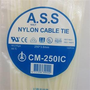 بست کمربندی 25 سانتی سفید (100عددی)