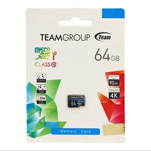 کارت حافظه micro SD  تیم گروپ کلاس 10 ظرفیت 64 گیگابایت