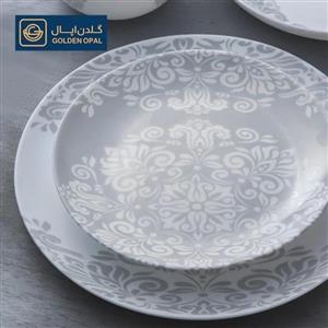سرویس آرکوپال 26 پارچه 6 نفره گلریز طوسی  برند گلدن اپال  با کیفیت عالی