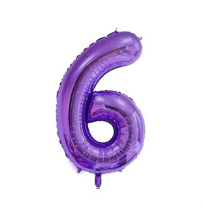 بادکنک فویلی عدد 6 قرمز