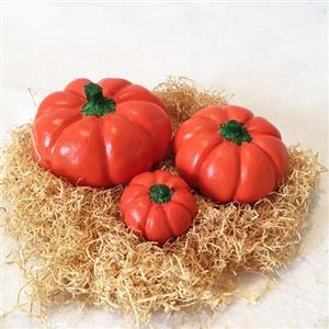 کدو تنبل در 3 سایز رنگ نارنجی جنس پودر سنگ