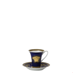 فنجان نعلبکی روزنتال آلمان Rosenthal meets Versace Tasse Ikarus Medusa blue Kaffeetasse 2 tlg Porzellan