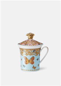 لیوان درب دار چینی روزنتال ورساچه ایتالیا VERSACE LE JARDIN TASSE