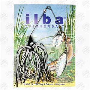 لانسه ماهیگیری ۱۹ گرم ایلبا Ilba ایتالیا مدل SPINNERBAITS TANDEM Black/White blade Silver Alpha